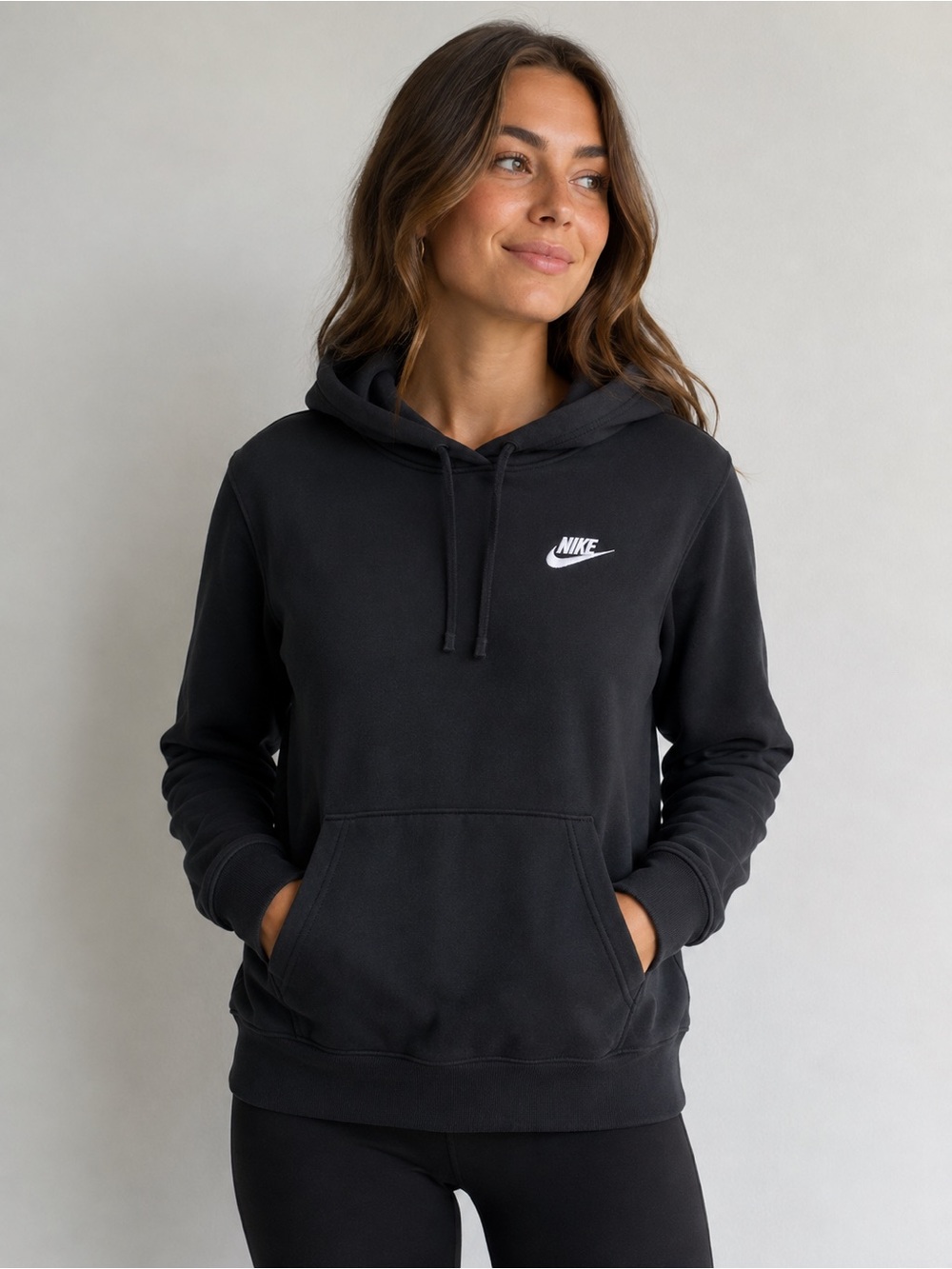 Nike Sportswear Club Fleece Black Hoodie Women’s M